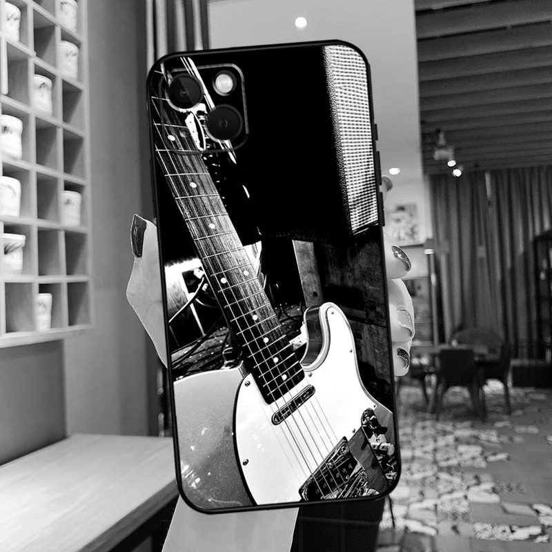 Rock Music Instrument Guitar Phone Case For iPhone 13 12 11 14 15 Pro Max XS X XR 8 7 Plus SE 2020 12 13 Mini Back Cover