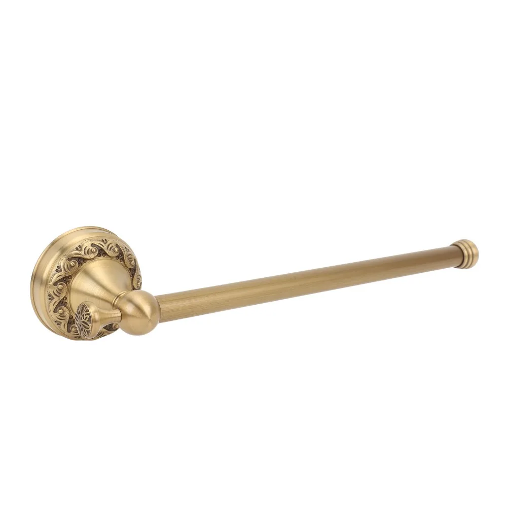 

Copper Towel Bar Antique Brass Rustproof Toilet Paper Holder Wall Mounted Exquisite Pattern Carving Hand Towel Holder