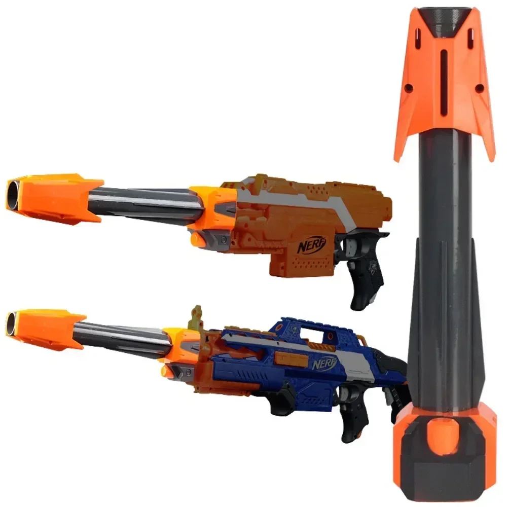 HOT1pcs pieza modificada decoración del tubo frontal para la serie Nerf Elite naranja gris para modificación de pistola de juguete Nerf