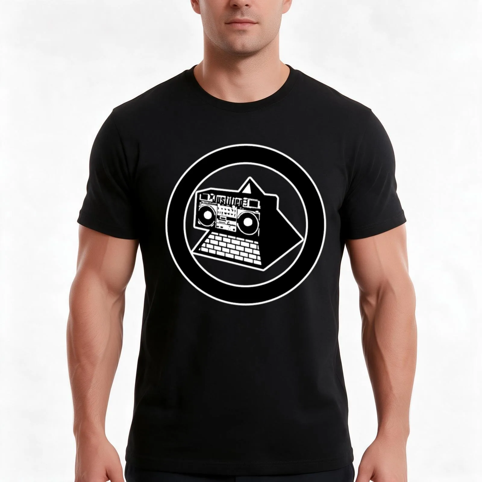 The Klf THE KLF JUSTIFIED PYRAMID T-Shirt, Summer Casual Cotton Tee, Oversized Streetwear Tops, Vintage Graphic Print