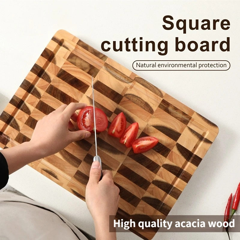 High quality Acacia wood chopping board antibiosis mould-proof double-sided available cutting board Nortic durable kitchen stuff