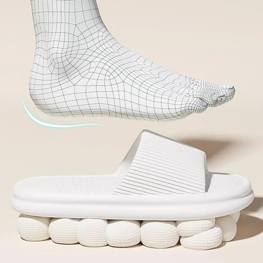 

Fashion Thick Platform Slippers Beach Shoes Soft Sole Couple Non-slip Flip Flops Slide Sandals Simplicity Unisex House Shoes