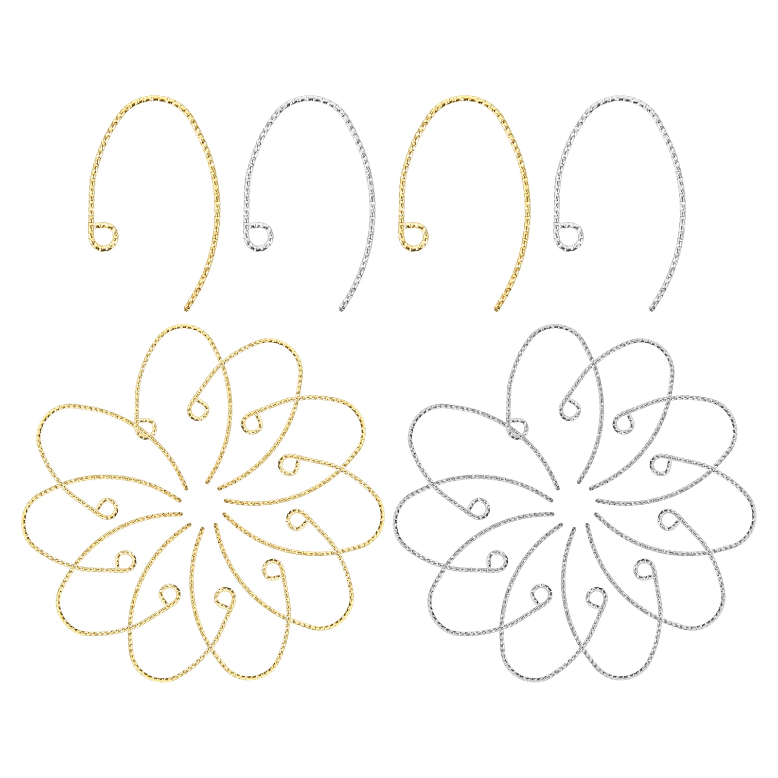 

40Pcs Earring Findings for Jewelry Making Metal Copper DIY Hooks Smooth Dangle Earring Making Accessories No Fade Deform