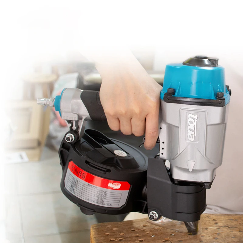 Imagem -03 - Nailer Cn55 Cn70 da Bobina da Pálete Pneumático Nailer Pistola de ar Prego para Madeira Trabalhando Móveis Embalagem Caixa Ferramenta