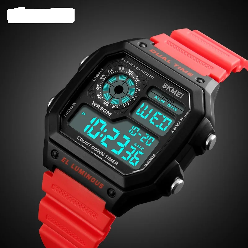 Fashion Student Outdoor Sports Wrist Watches Boys Multifunction Waterproof Watches Alarm Men Digital Watch