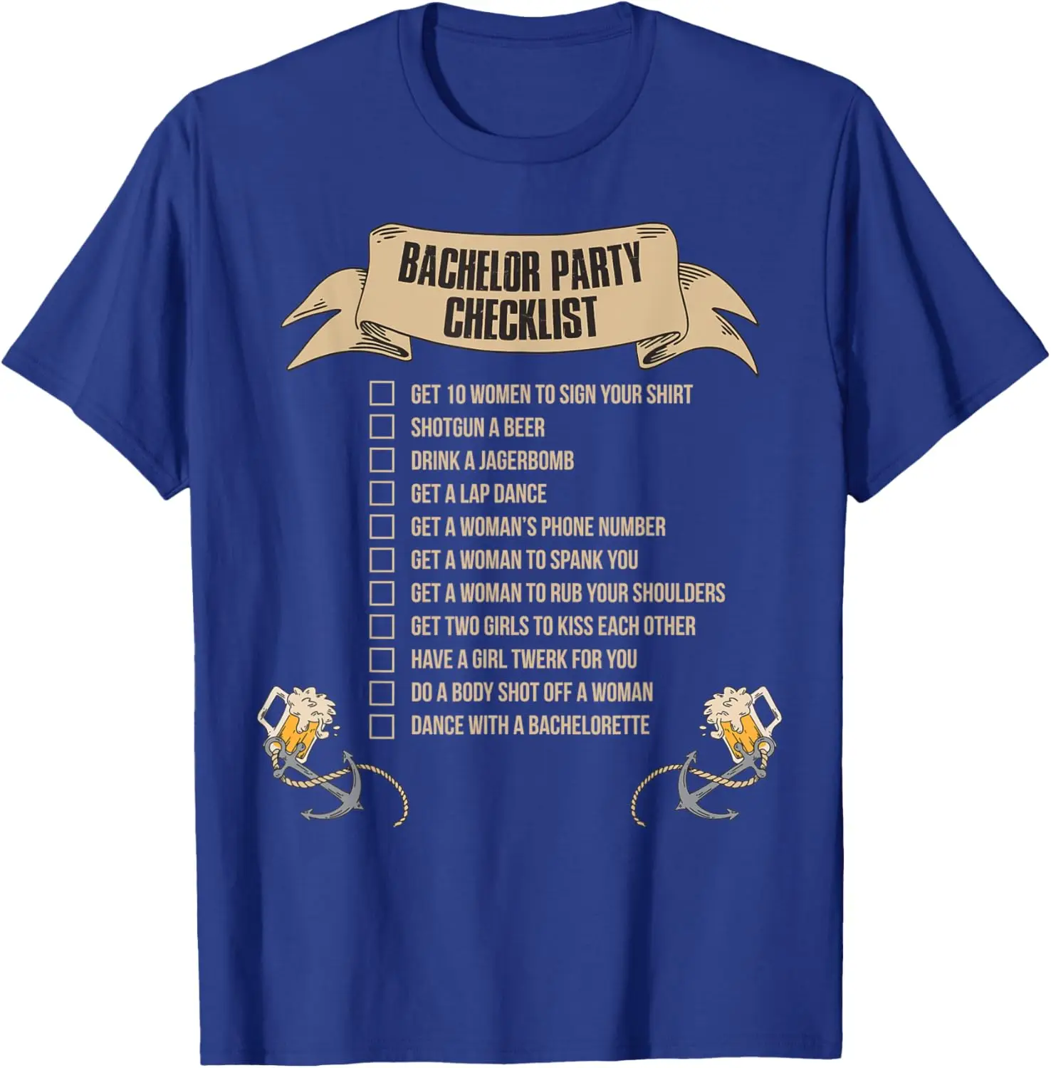 Bachelor Party Checklist T-Shirt