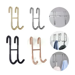 Shower Hook 304 Stainless Steel Glass Door Shower Hook Towel Rack Coat Hooks Kitchen Bathroom Frameless Drilling-Free Hooks