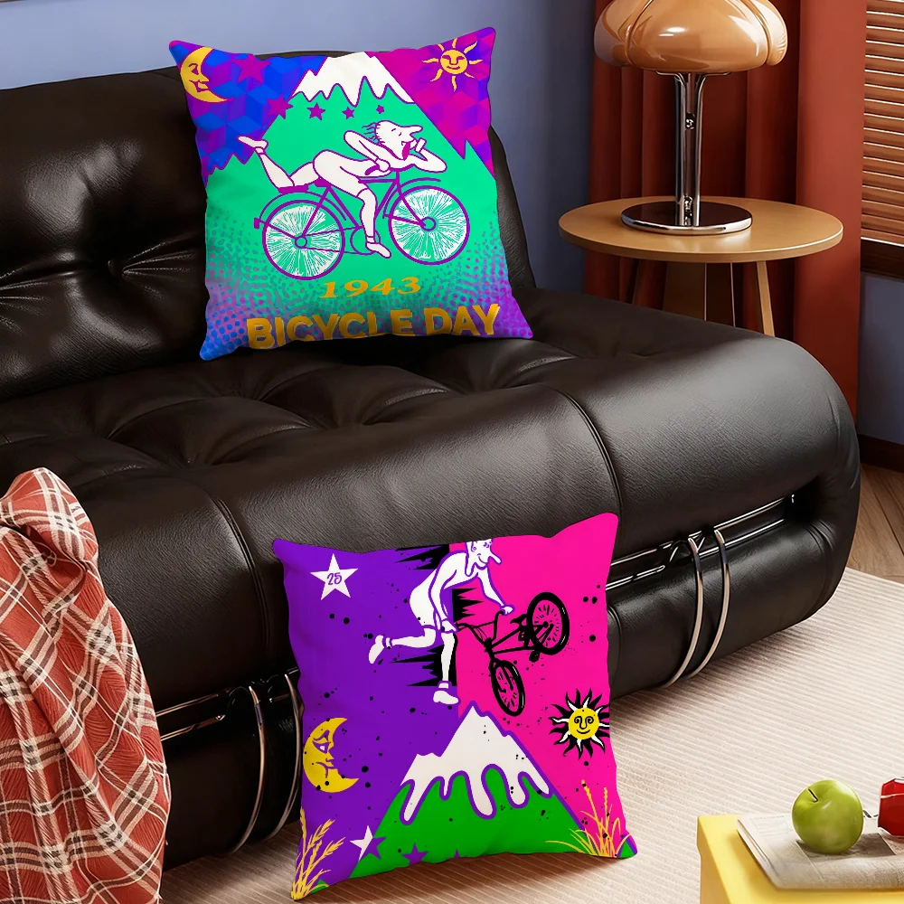 Albert Hofmann 1943 Pillow Case Bedroom Sofa Living Room Backrest Decoration Square Cushion Nap Time