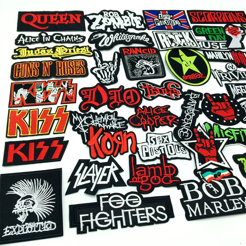 Punk Rock Music Band Embroidery Patches DIY Applique Sewing Supplies Decorative Badges Classic Nostalgia MUSIC