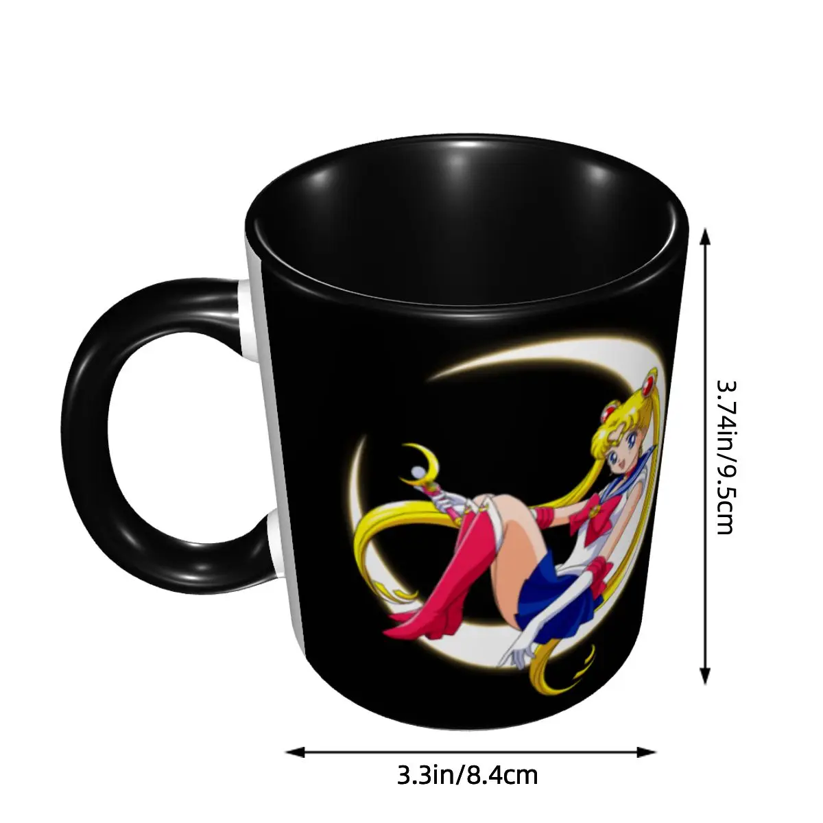 Sailor Print Japanese Shojo Manga Coffee Mug DIY Custom Super Moon Girl Ceramic Mug Cup Creative Present