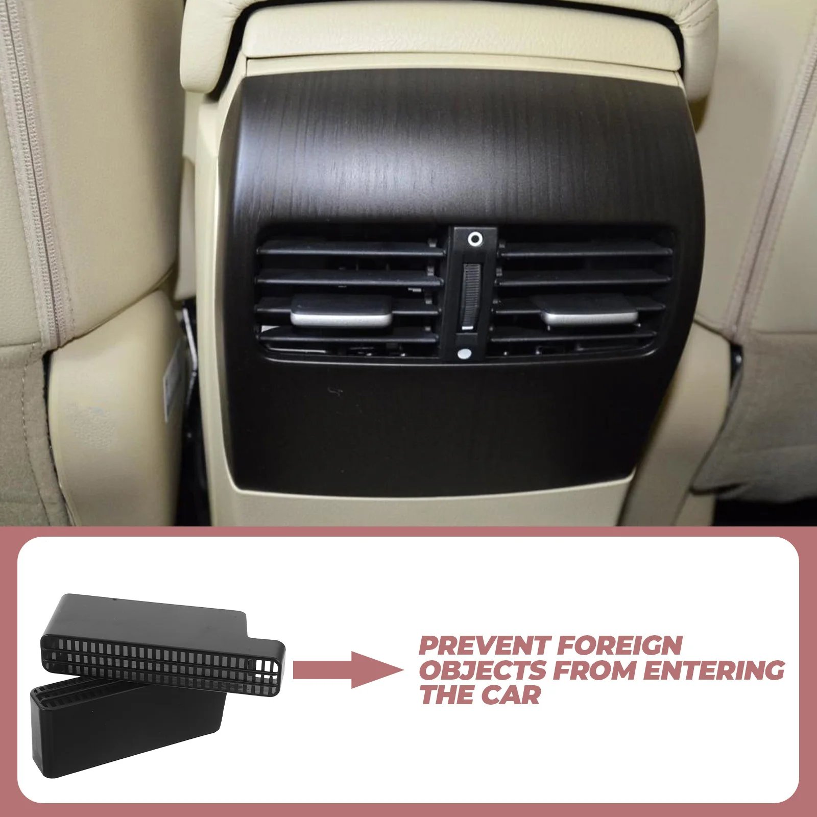 

2pcs Car Seat Vent Protector Durable Material Prevent Blockage Easy Installation Compatibility Interior Accessories
