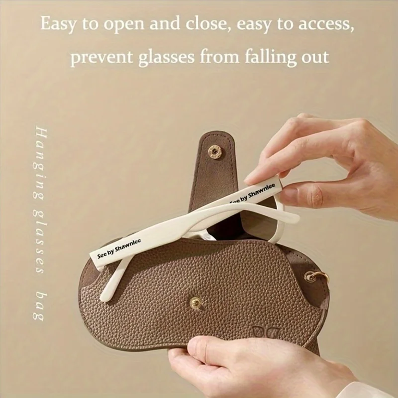 1PC Fashion Eyeglasses Case, Compact Portable Detachable, Wear-Resistant Sturdy Shell, Daily Glasses Storage Organizer