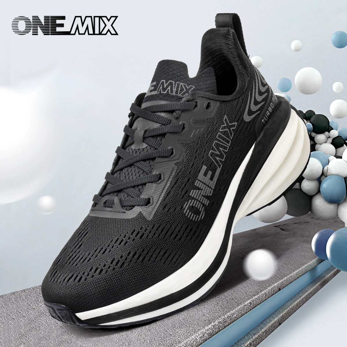 ONEMIX męskie buty do biegania trampki amortyzujące oddychająca siatka odkryty lekkoatletyczny wzrost wzrostu buty do chodzenia rozmiar EU 35-47