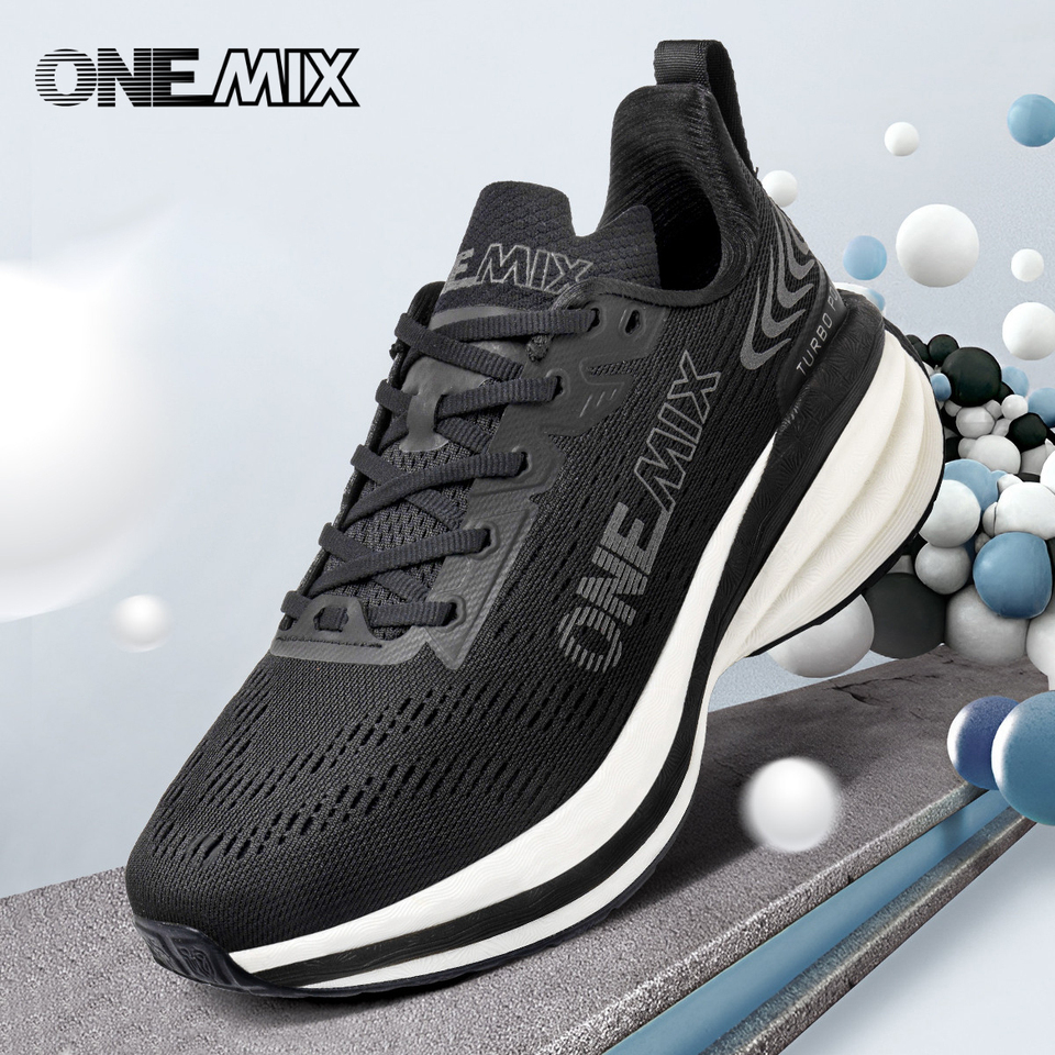  ONEMIX Men's Running Shoes Air Cushion Sneakers Breathable Mesh Outdoor Athletic Height Increase Walking Shoes Size EU 35-47 
