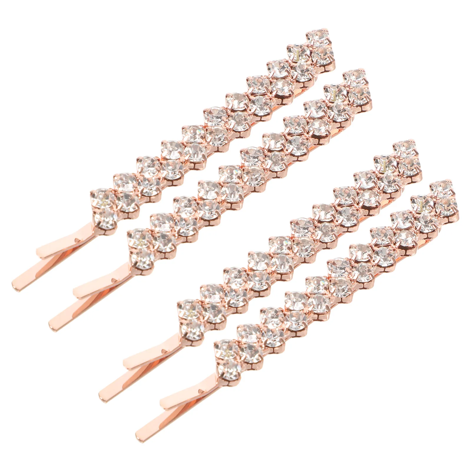 

1Set Crystal Hairpins Elegant Metal Hairpin Set with Sparkling Rhinestones Fancy Hair Clips for Party Wedding Daily Wear