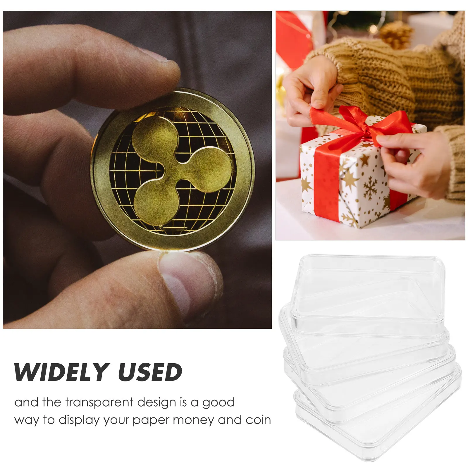 

Набор из 4-х прозрачных круглых коробок для монет с защитной крышкой, износостойкие, пыленепроницаемые, для хранения коллекций