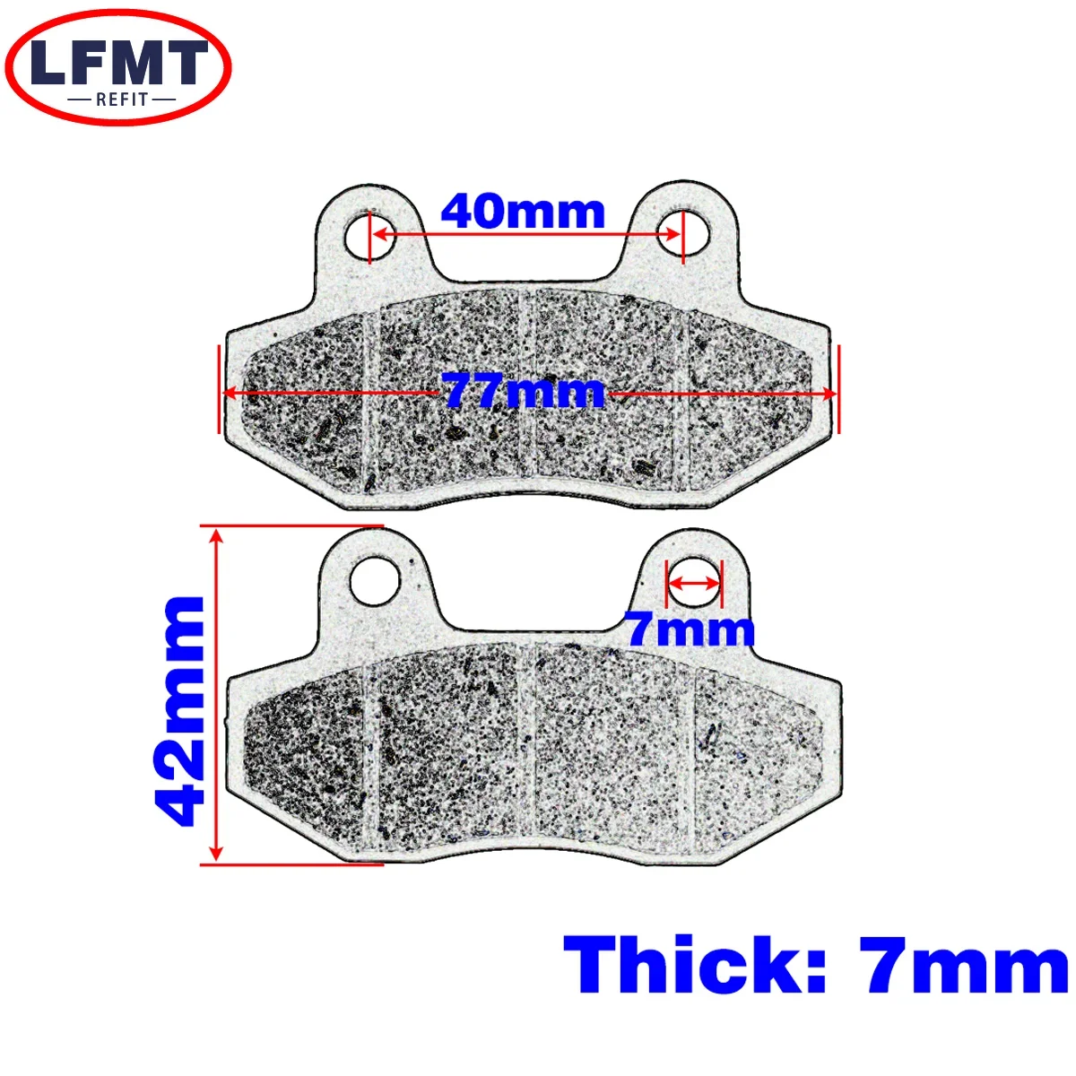 For GY6 Scooter Moped ATV 50cc 70cc 100cc 125cc 140cc To 200cc 250cc Pit Dirt Bike Motorcycle Front & Rear Brake Pads Universal