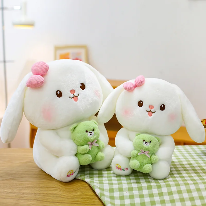 

Simulated Shy Rabbit Doll Stuffed Plush Toy Cartoon Anime Cute lop Bunny Pillow Cushion Children's Birthday Gift Fun Doll