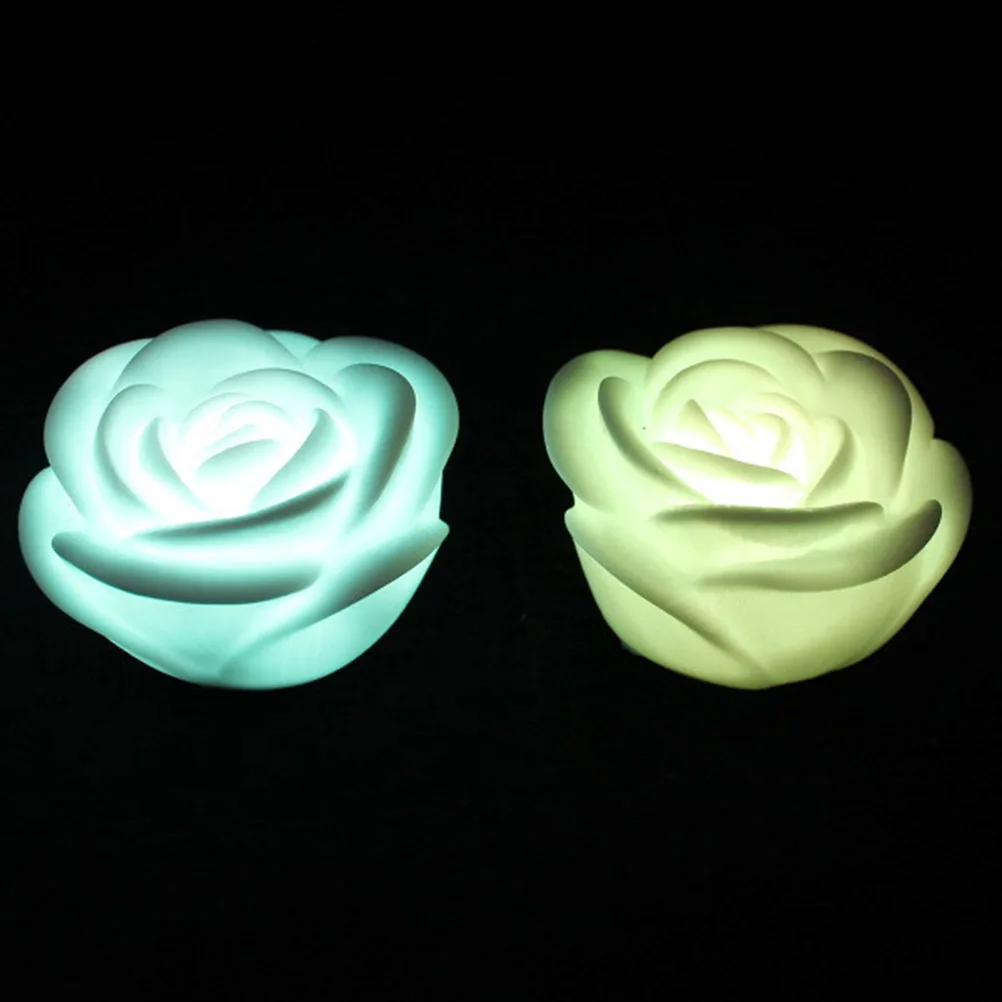 

6pcs Rose LED Lights Colorful Automatic Changing Night Garden Decoration Valentine's Day Wedding Party Gifts