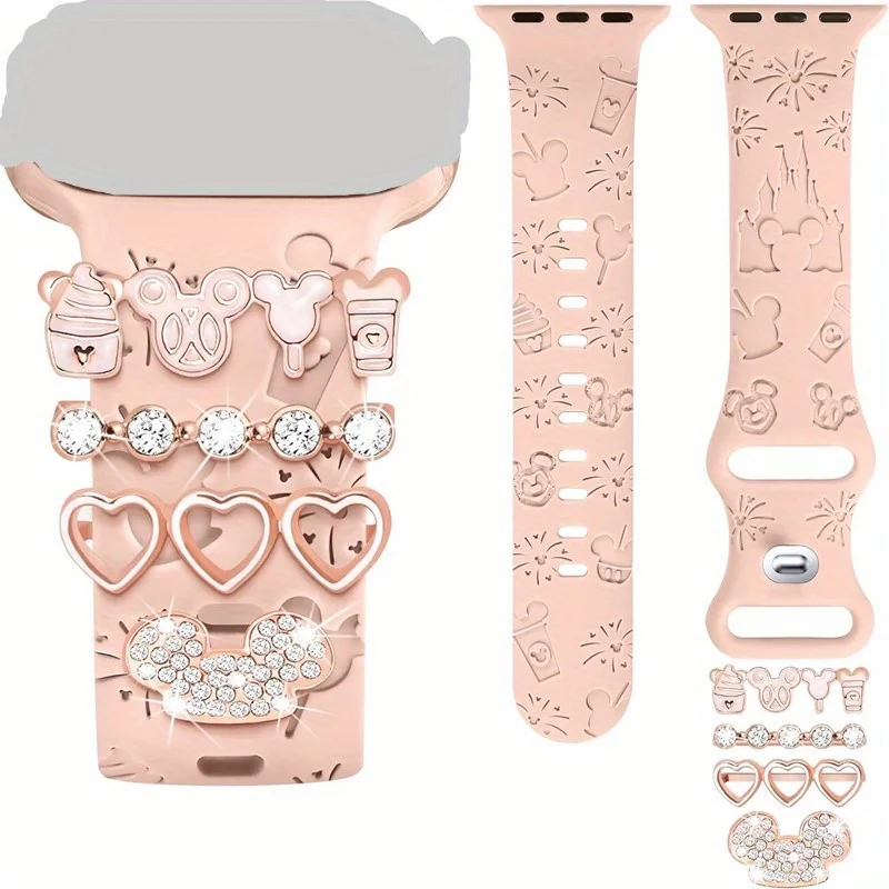 سحر حزام الساعة الرائع ذو الطابع الكرتوني وأبازيم زخرفية لترقية ملابس اليد الأنيقة