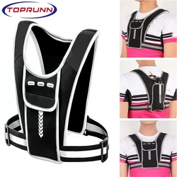 Chaleco deportivo Bolsa para teléfono Mochila reflectante para ciclismo Bolsa multifuncional para el pecho para teléfono Ligero para correr al aire libre Montar Senderismo