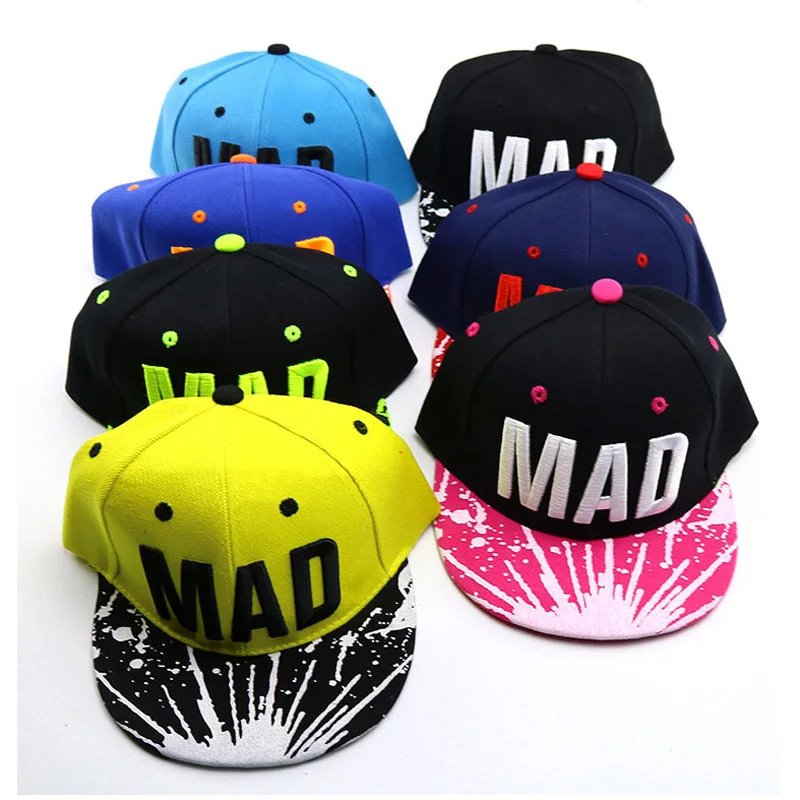 Doitbest 2022 Children Baseball Cap MAD BOY Letters Summer Hip Hop Kids Sun Peaked Hats Spring Boys Girls Caps snapback gorras