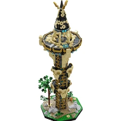 MOC Zeldaed Series Sheikah Tower House Bricks Model Game Kingdom Castle Architecture Building Blocks Set DIY Assemble Toys Gift