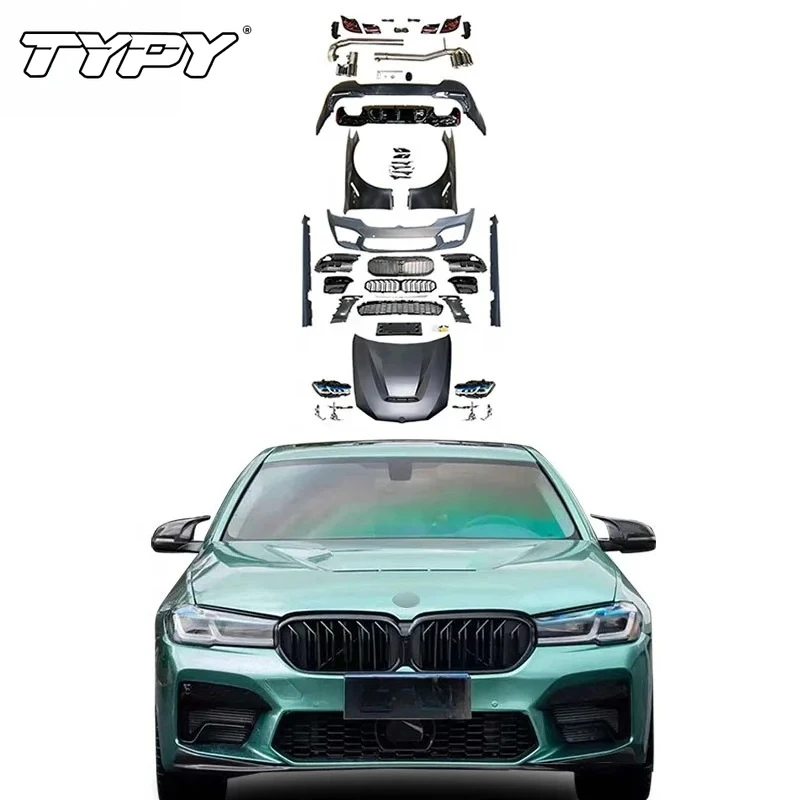 

Flash Sale ! Genuine Car Bumper for BMW 5 Series F10 F18 Upgrade 2022 G30 M5 Headlights Taillights Side Skirt Fenders 2009+