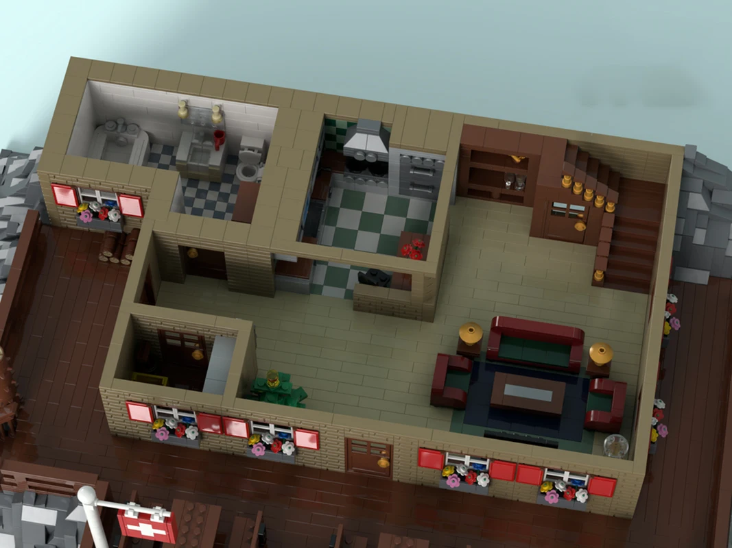 Wykwintny nowy produkt MOC model budynku z klocków, sztuczna góra z śnieżnymi szczytami, technologiczny modułowy zestaw zabawek dla dzieci, prezent, zestaw do samodzielnego montażu DIY