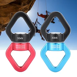 30KN Climbing Swivel Safety Carabiner Aluminum Alloy Rope Connector High Load Bearing Rotary Yoga Buckle