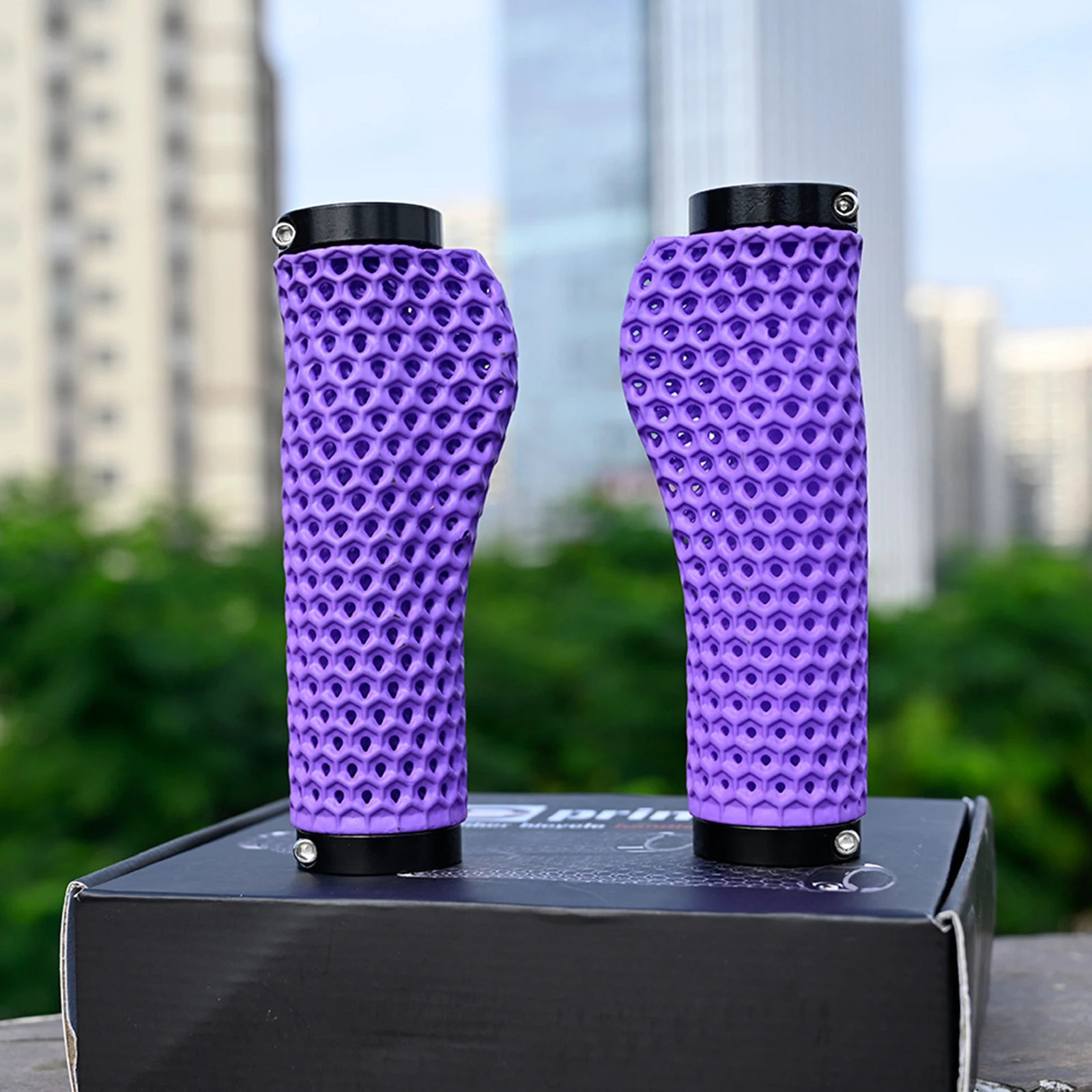 

Shock-Absorbing MTB Grip Non-Slip Breathable Cycling Handle Cover Adjustable Bilateral Lock for Folding/MTB/Road Bikes