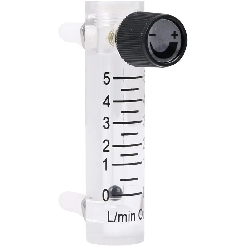 [NEWA76K!】 For Oxygen Air Gas Conectrator Connectors Acrylic Flowmeter For Oxygen Flow Meter 0-5 LPM Gas Meter Acrylic Metal Fit
