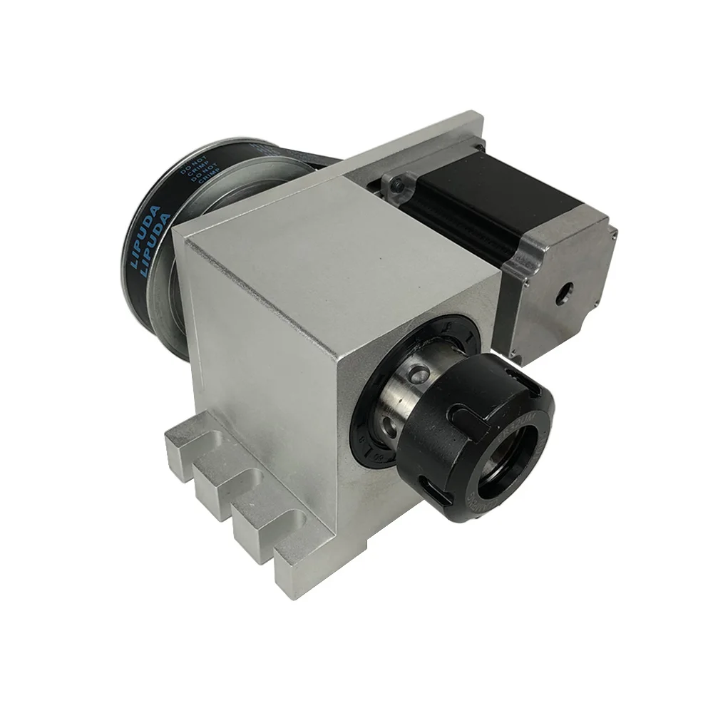 CNC Rotary Axis ER32 Collet Chuck 4th A Axis Center Height 65MM CNC Engraving Machine Woodworking Tools