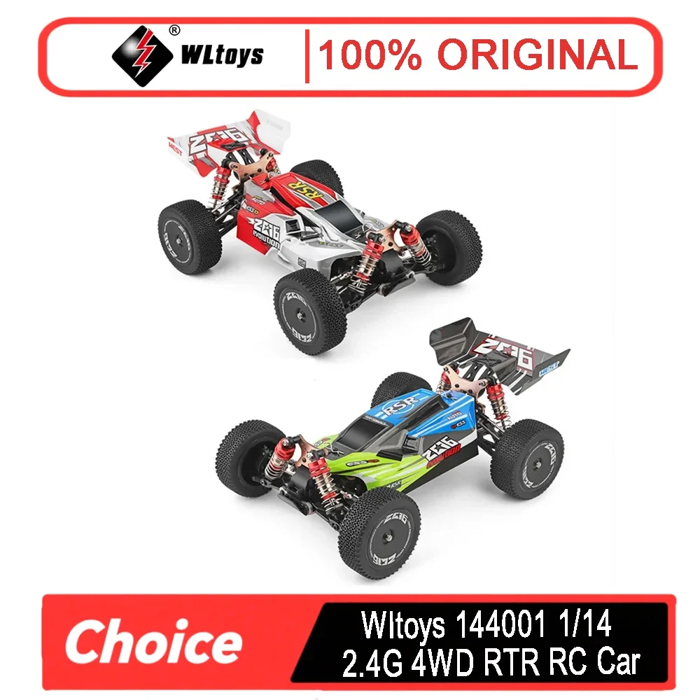 Wltoys 144001 1/14 2.4G 4WD RTR RC Car - 65KmH High Speed, Metal Chassis Shock Absorption, Off-Road Drift Vehicle