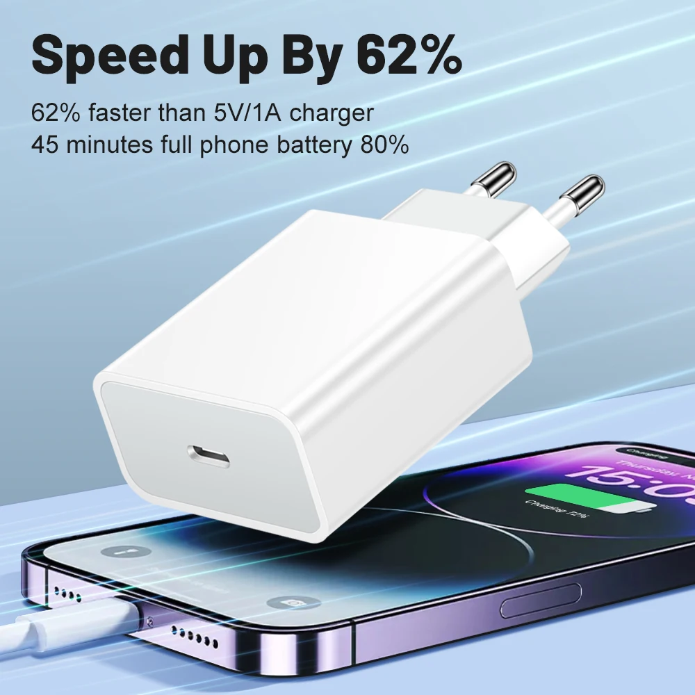 20W Fast Charger Quick Charging For iPhone 12 13 14 15 16 Pro Max PD Type C Fast Charging Mobile Phone Adapter Phone Accessories