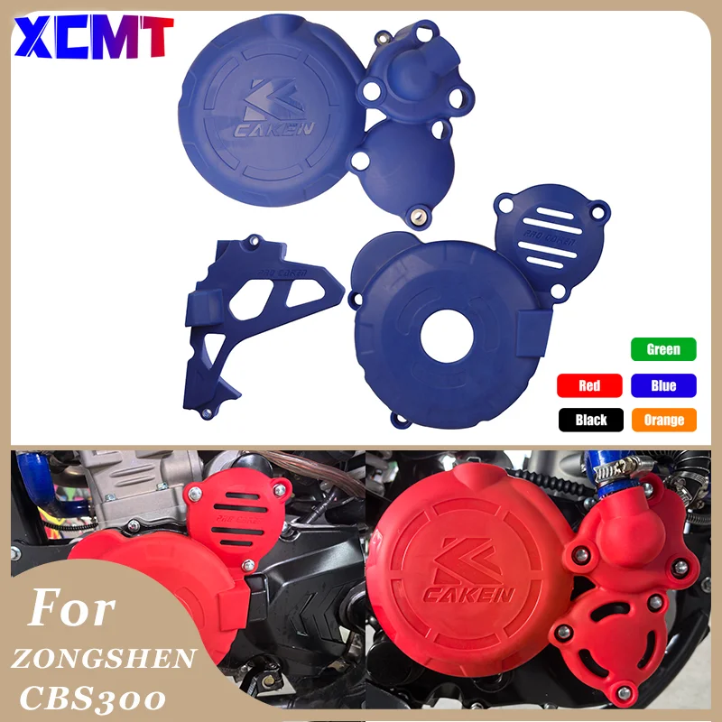 

For ZONGSHEN CBS300 Motorcycle Engine Cover Clutch Cap Magneto Water Pump Guard Crankcase Ignition Protector KEWS ZUMA AJ1 NB300