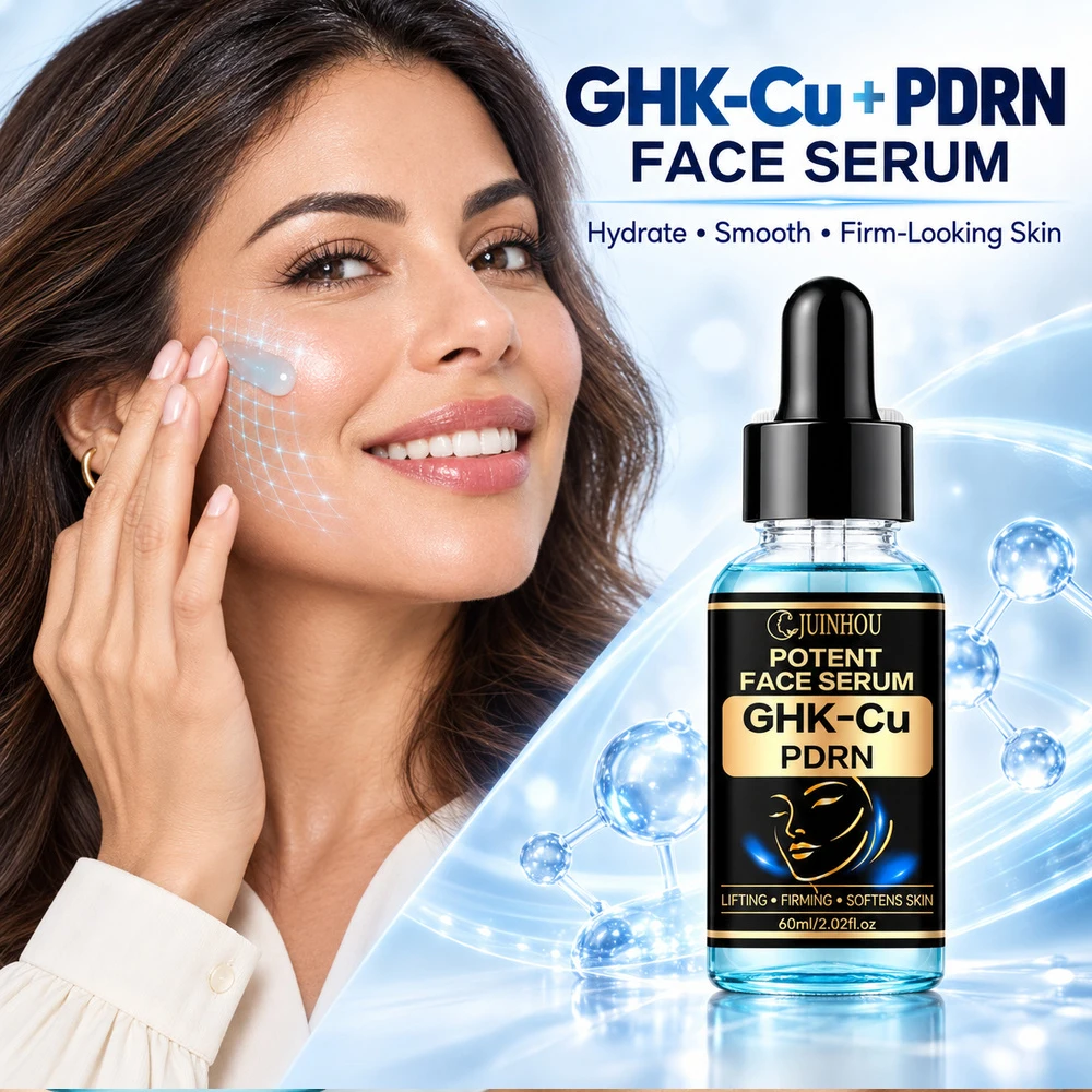 JUINHOU Facial Serum Peptides PDRN Hydrating Firming Essence Improves Fine Lines & Elasticity Daily Skincare For Men And Women