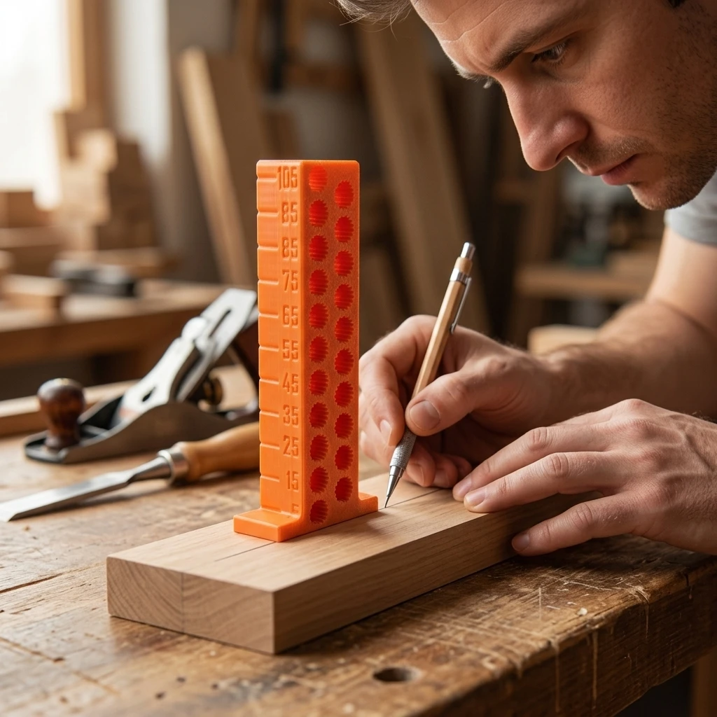 Professional Height Scribing Gauge Precision Marking Tool for Woodworking Metalworking DIY Manufacturing Steel Ruler Durable