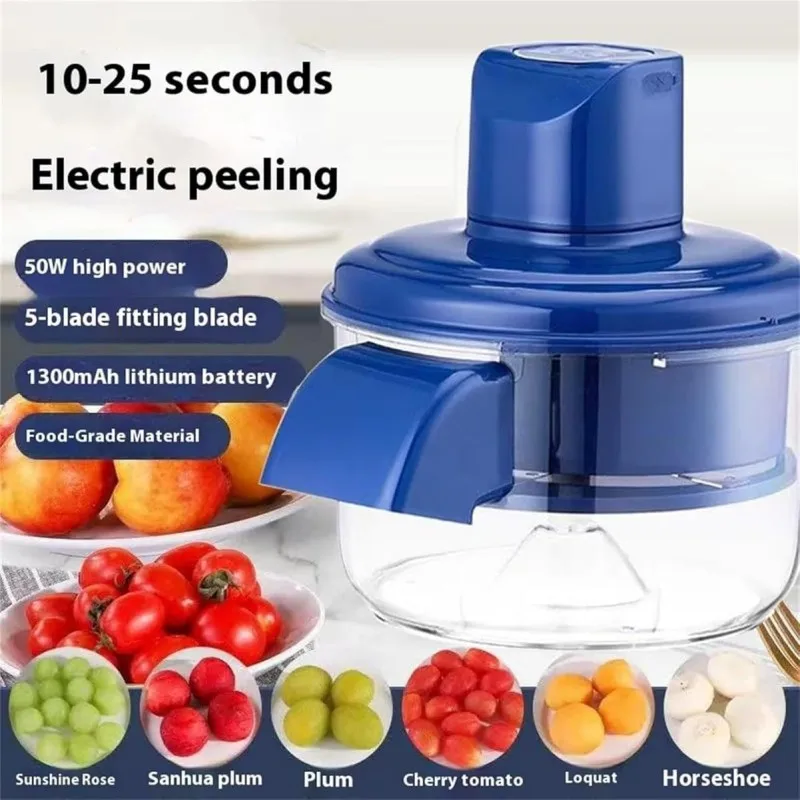 Automatic Convenient Fruit and Vegetable Peeler Grape Peeler Home Electric Fruit and Vegetable Peeling Tool Effortless Peeling