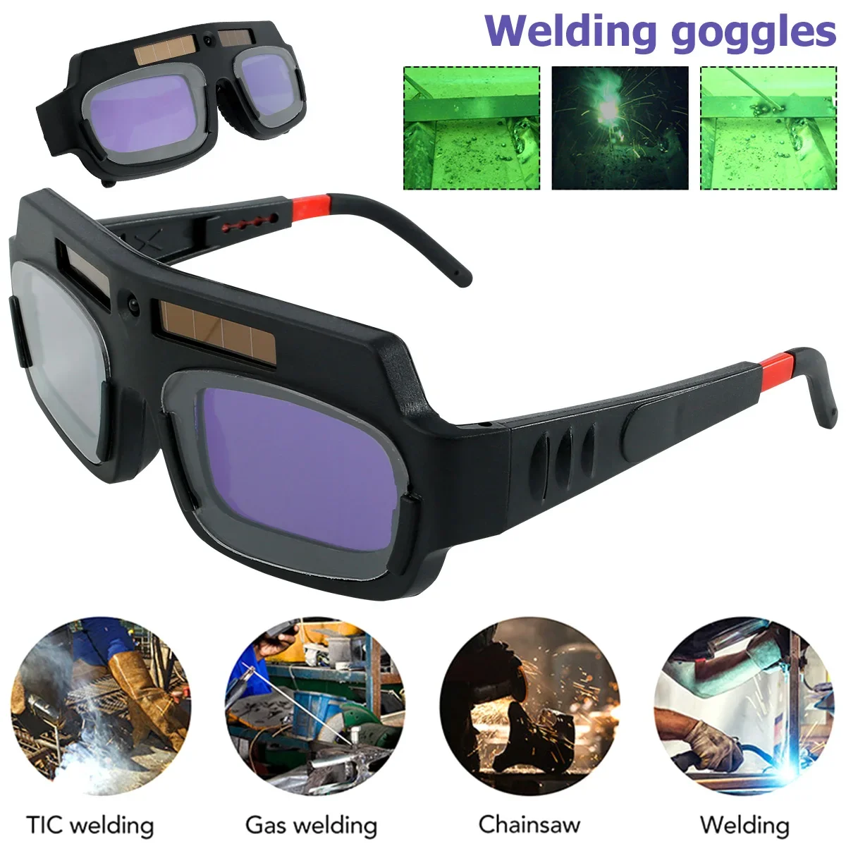 lcd oculos de soldador com sensores sombra ajustavel seguranca protetora solar powered auto escurecimento welding goggles 01