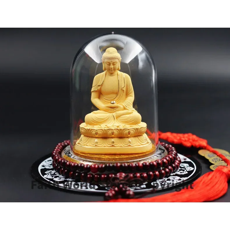 HOME OFFICE Company SHOP CAR TOP Efficacious blessing gold Amitabha merciful Buddha gilding FENG SHUI statue talisman