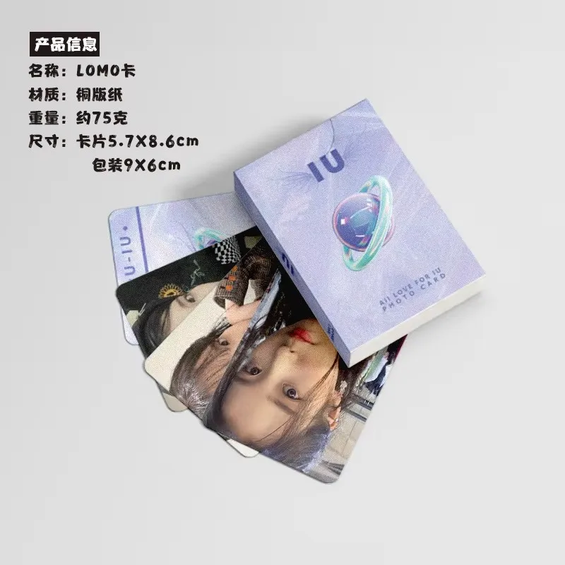 50-92PCS Lee Ji Eun Holographic Photo Cards Set - Korean Idol Collectible LOMO Card Perfect Gift for Fans