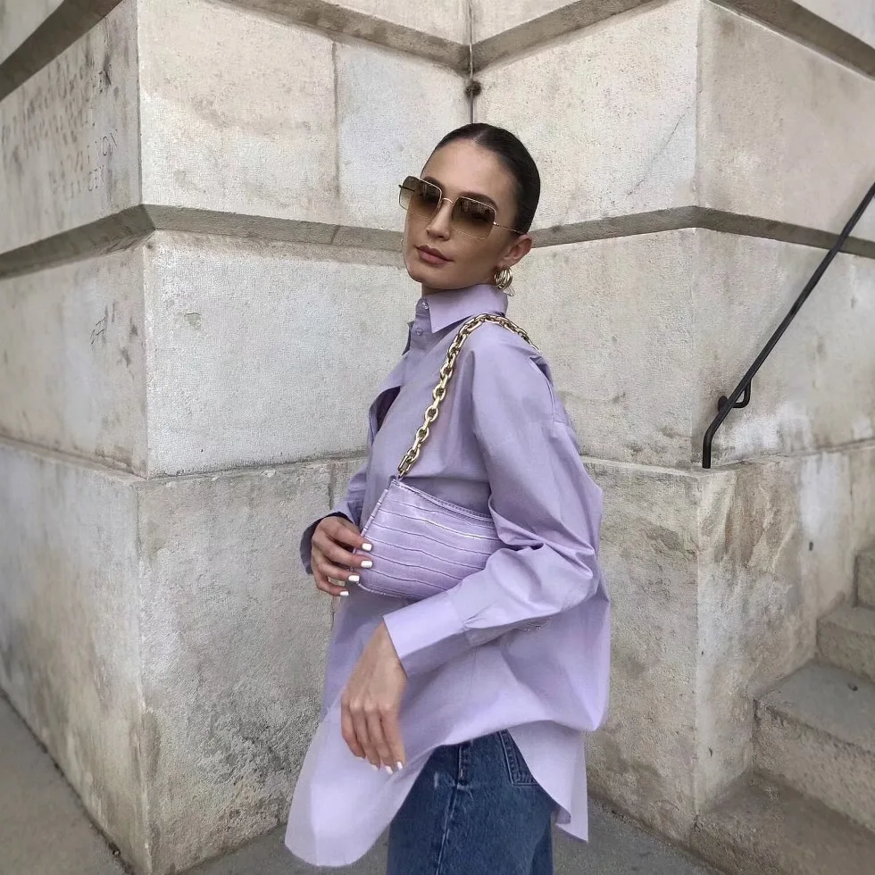 เสื้อผู้หญิง Overshirt เสื้อลําลองเสื้อทํางานแขนยาว SLIM FIT TOP Office Lady เสื้อ Elegant 2025 ฤดูใบไม้ผลิฤดูใบไม้ร่วง Street