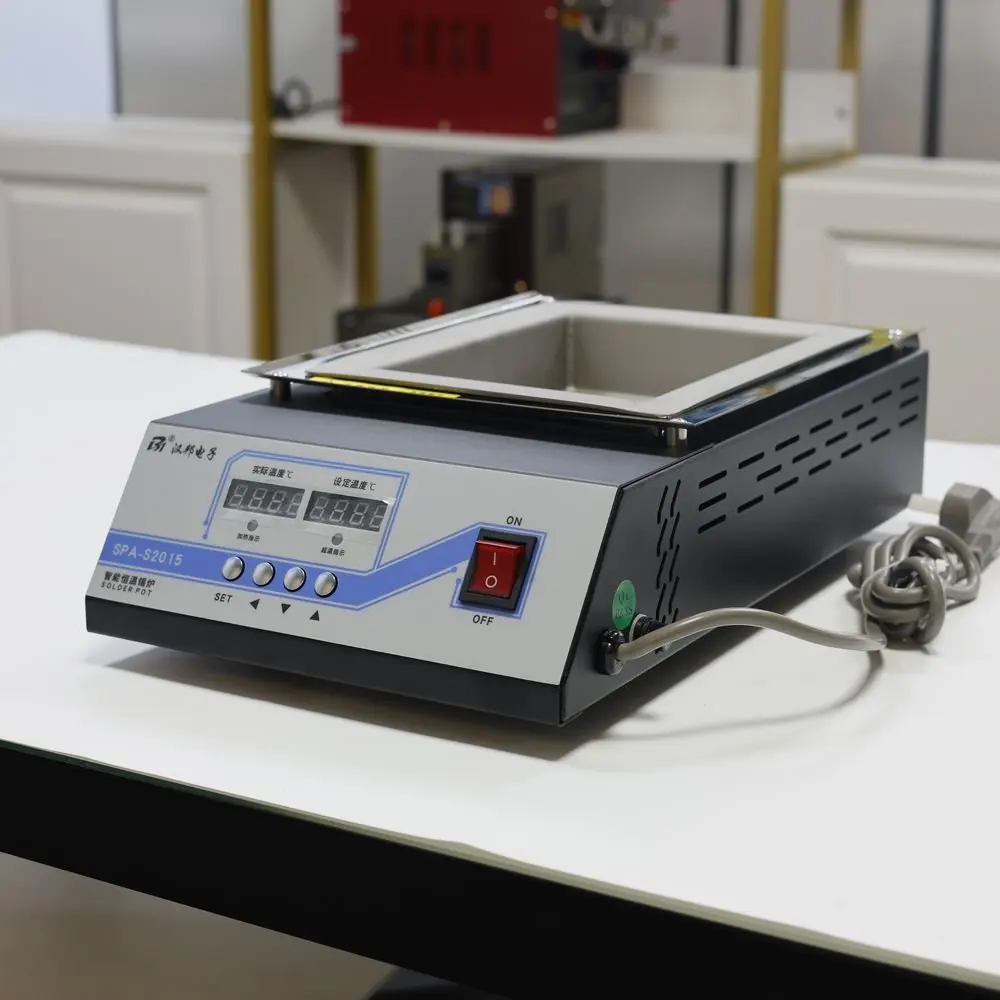 SPA-S2015 وعاء لحام رقمي مزدوج خالي من الرصاص لحام ديسولديرينغ حمام 200*150 مللي متر 1500 واط