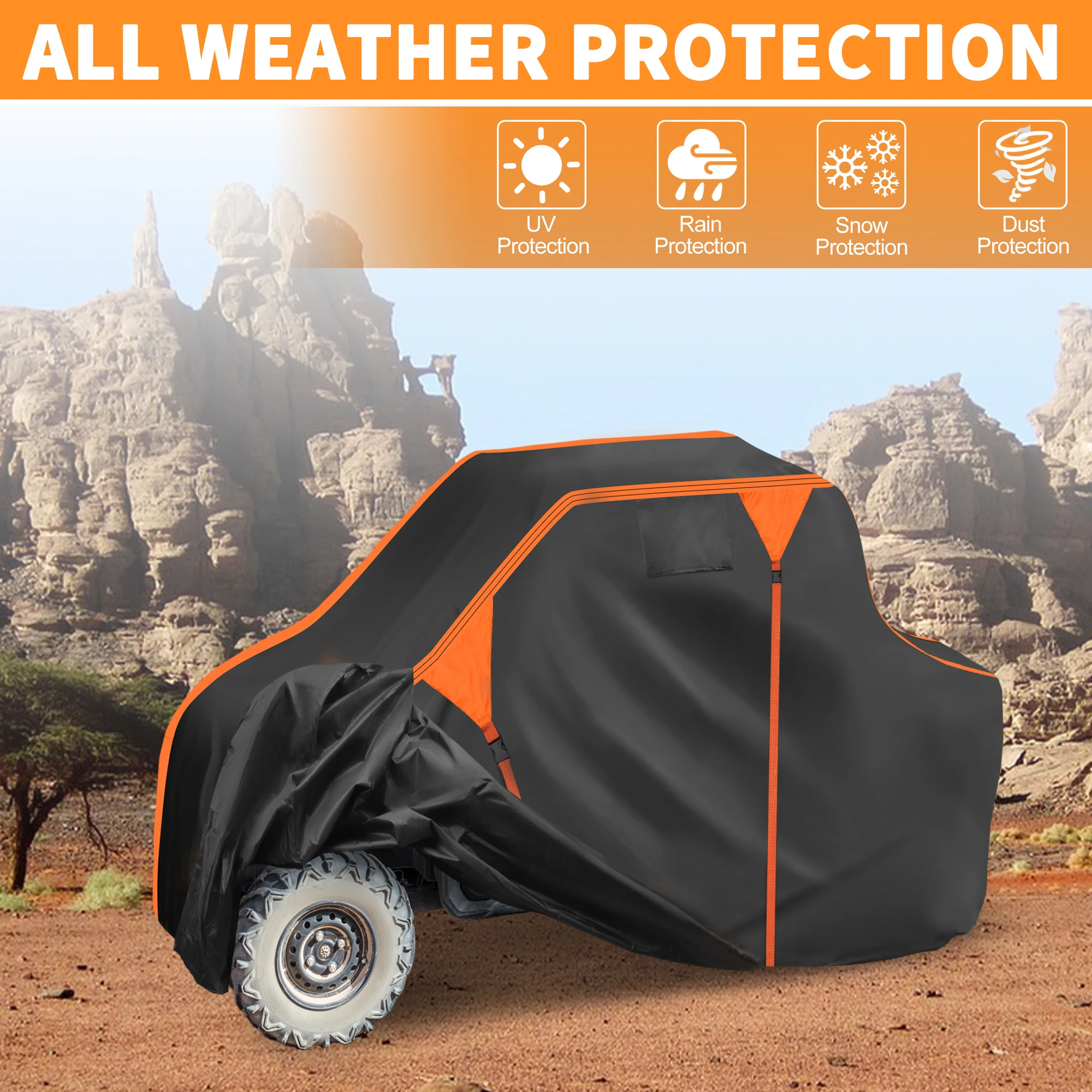 

UXCELL Waterproof UTV Cover Side by Side Cover for Polaris for Ranger XP 1000 210D PU