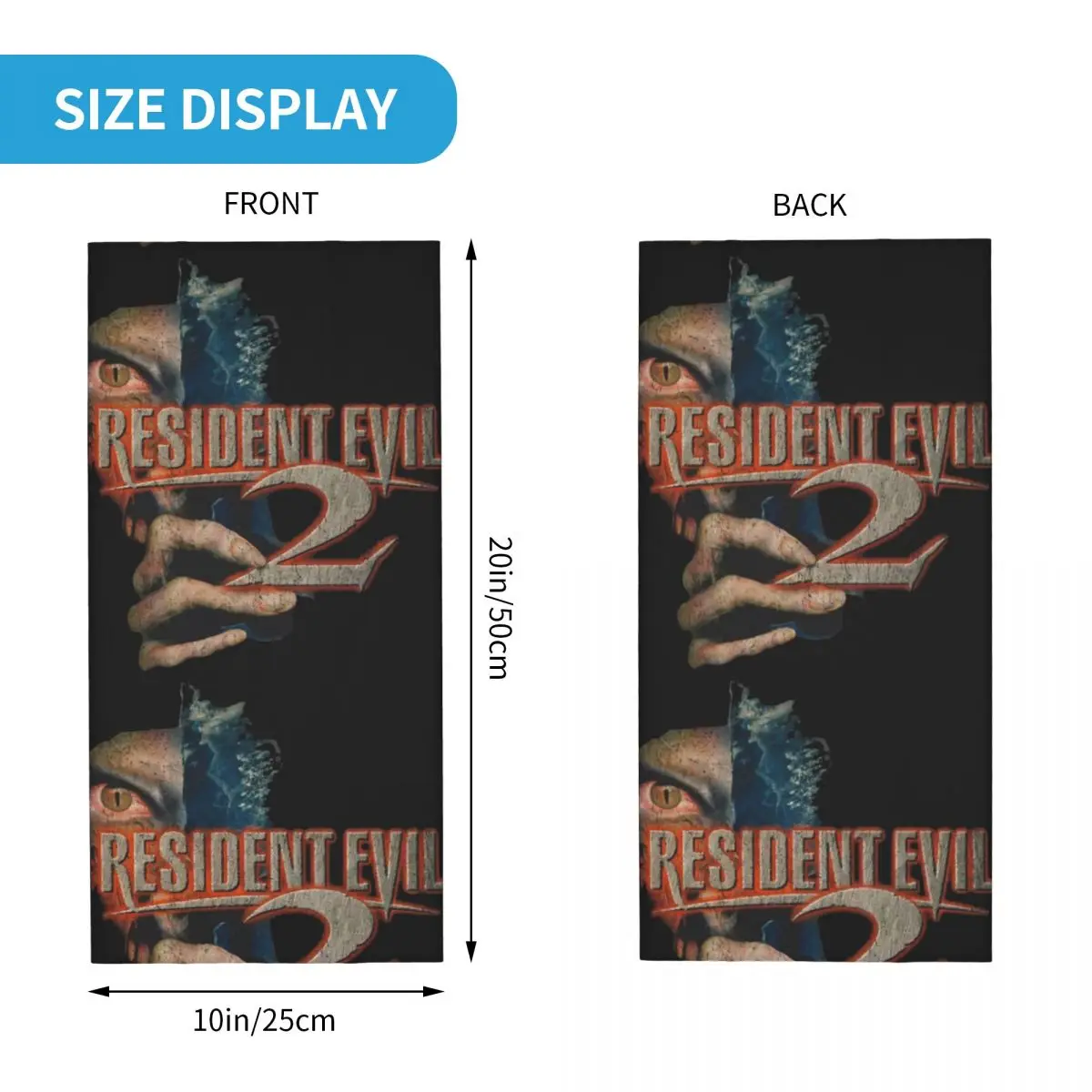 Poster R-Resident Evil Game Bandana Neck Gaiter Printed Motorcycle Club Face Scarf Multi-use Cycling Riding Unisex Adult