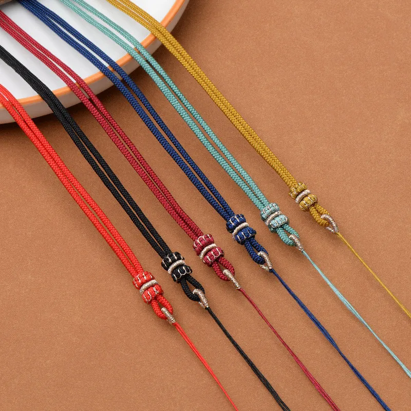 Rope Necklace Hand Knitted Chain Adjustable Pendant for Needlework Exquisite Necklace Woman Jewelry Making Diy Accessories