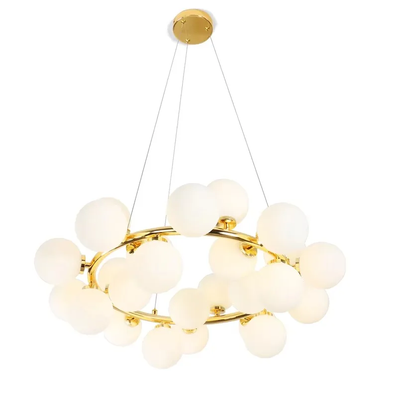 

Скандинавский современный креативный стеклянный шар пузырьковый светильник для гостиной светодиодные круглые стильные люстры подвесные светильники