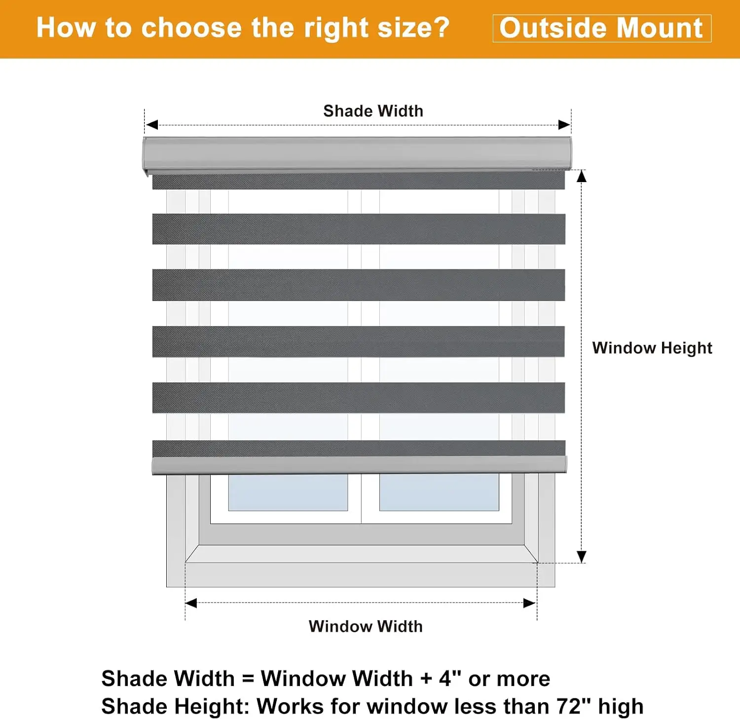 Cordless Zebra Blinds For Windows Light Filtering Sheer Layered Window Shades For Living Room Bedroom Kitchen Office Modern Privacy Dual Layer Roller Blind Grey Color view 6