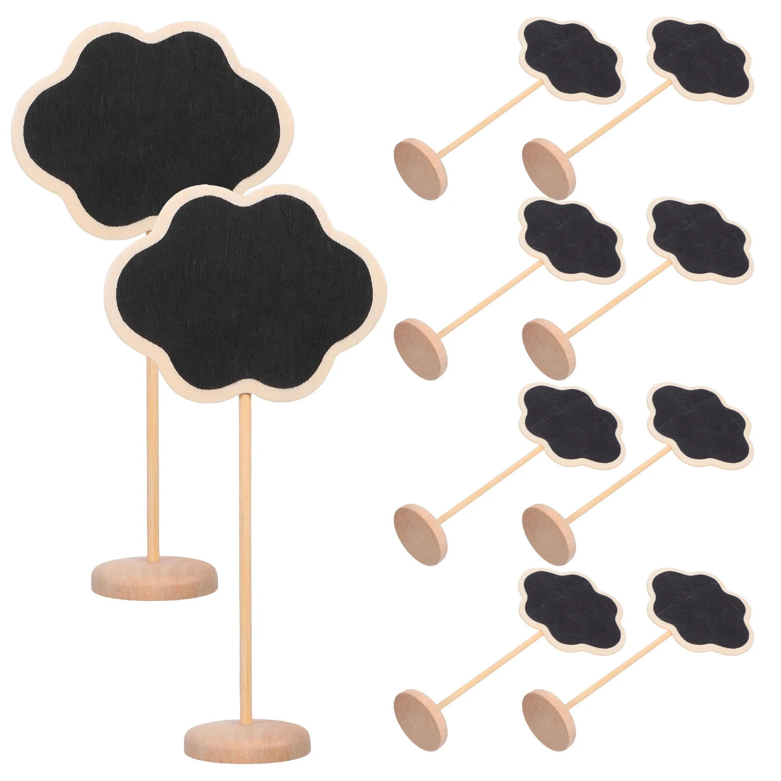 20Pcs Mini Blackboard Sign Rustic Wooden Frame Small Chalkboard Message Board for Kitchen Food Labels Menu Table Decor